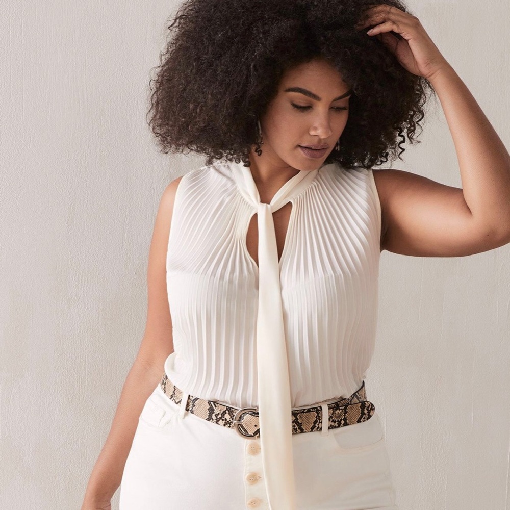 Pleated Sleeveless Top